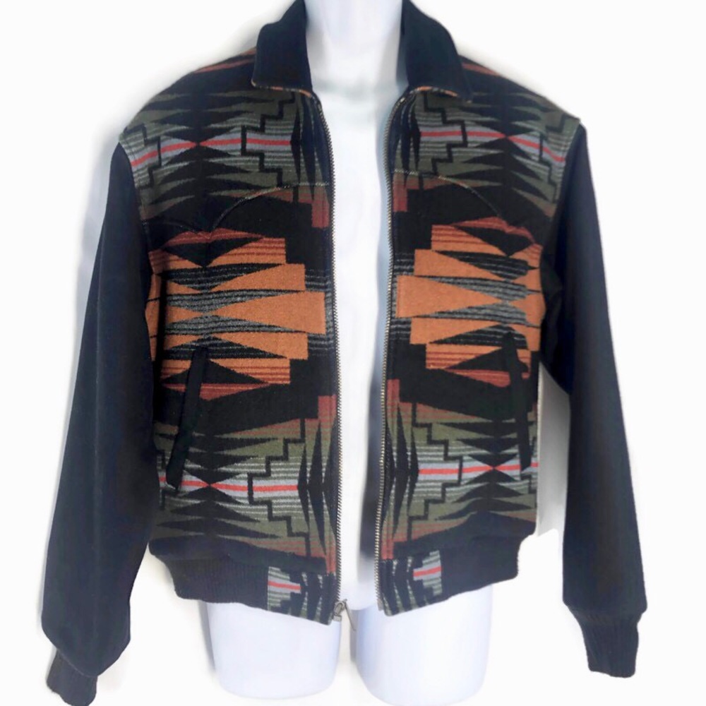 Pendleton Vintage Bomber Aztec/Cowboy Wool Jacket
